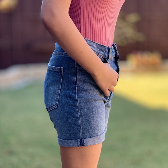 High Waist Jeans Shorts - Picture 10 of 11